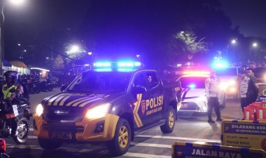 Patroli Gabungan, Polres Cilegon Ajak Masyarakat Jaga Kamtibmas