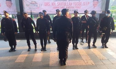 Polres Cilegon All Out Amankan Muskerwil PWNU di Hotel Royale Krakatau