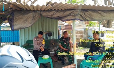 Polsek Ciwandan Gandeng Koramil, Tingkatkan Keamanan Lingkungan