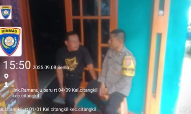 Bhabinkamtibmas Polsek Ciwandan Jalin Silaturahmi Lewat Tatap Muka dengan Warga