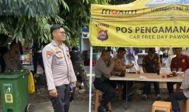 Polsek Purwakarta Kawal CFD, Seimbangkan Keamanan dan Kepedulian Sosial