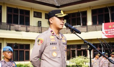 Apel Jam Pimpinan Jadi Momentum Wakapolres Cilegon Perkuat Disiplin Personel