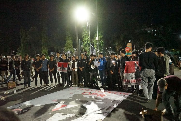 Aksi Damai di Landmark Cilegon, Mahasiswa Kritik Aparat Represif