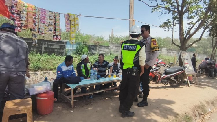 Sinergi Polsek Ciwandan dan Security Perusahaan Perkuat Keamanan Wilayah