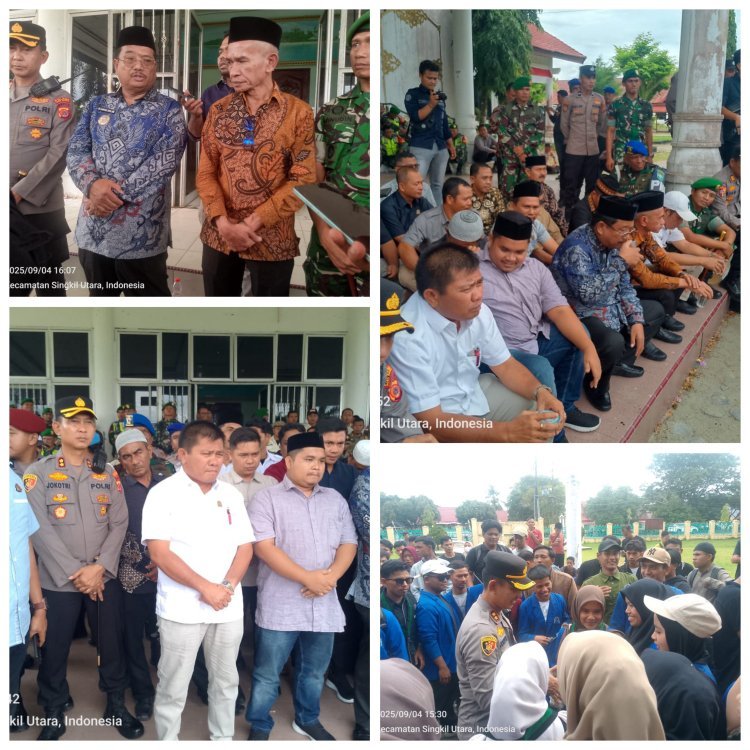 Bupati dan Ketua DPRK Aceh Singkil Apresiasi Kapolres serta Dandim 0109 atas Pengamanan Unjuk Rasa