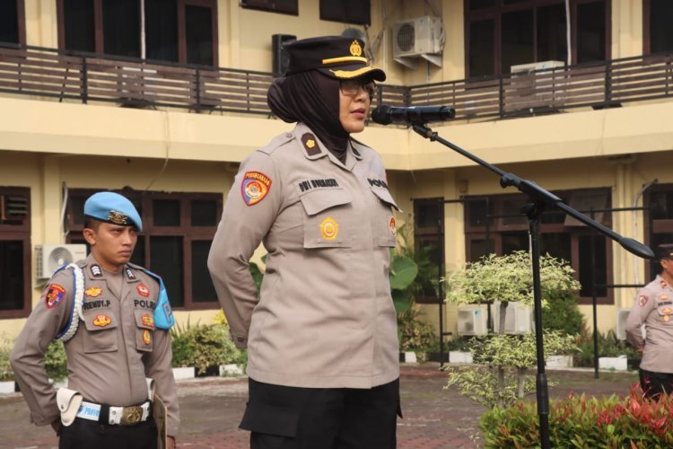 Kabagren Polres Cilegon Pimpin Apel Siaga Hadapi Long Weekend