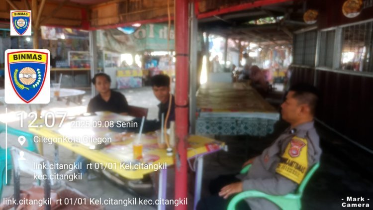 Polsek Ciwandan Pastikan Bhabinkamtibmas Rutin Sampaikan Pesan Kamtibmas
