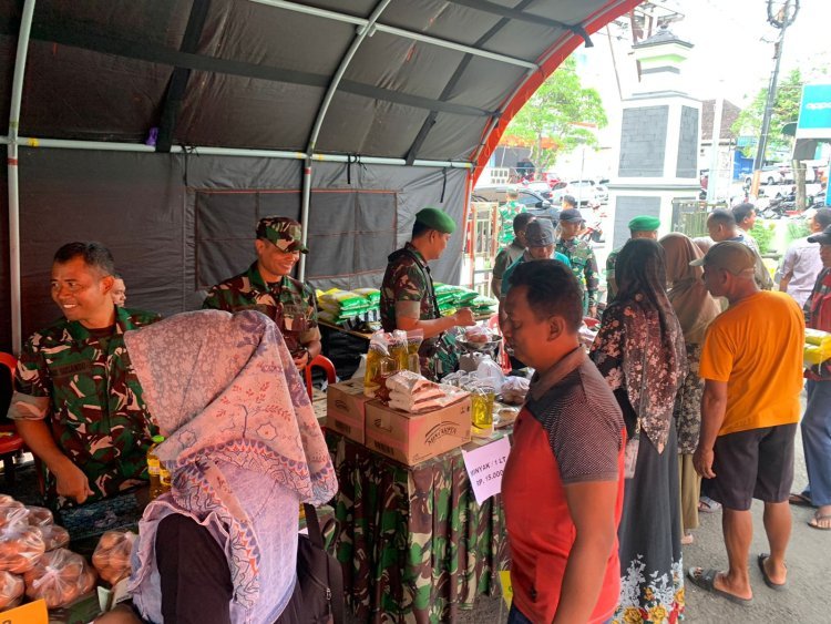 Jelang HUT TNI Ke-80, Kodim Wonogiri Gelar Pasar Murah
