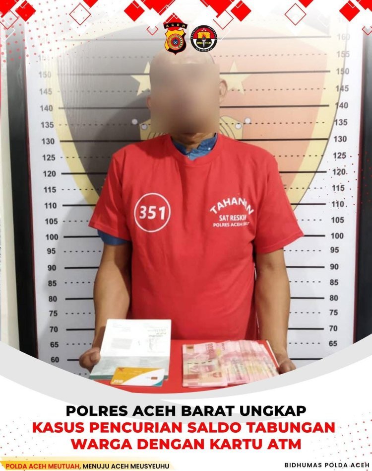 Polres Aceh Barat Tangkap Pelaku Pembobolan ATM Warga Meureubo