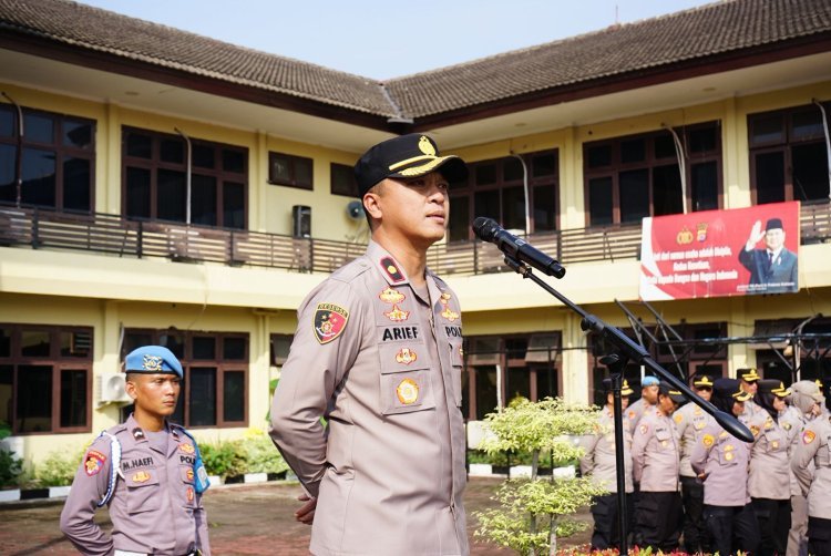 Wakapolres Cilegon Pimpin Apel, Tegaskan Tugas Polisi Harus Sesuai SOP
