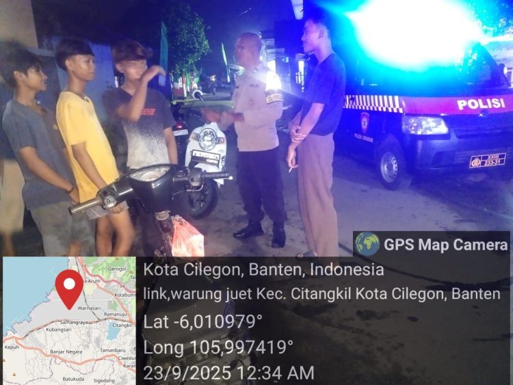Patroli KRYD, Polsek Ciwandan Beri Rasa Aman Warga