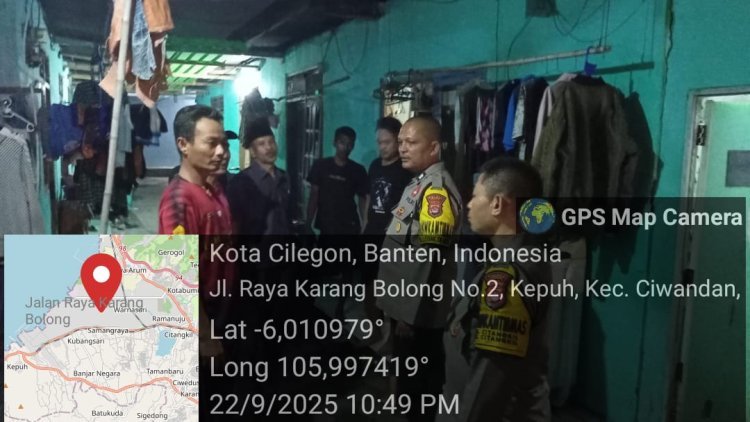 Patroli KRYD Malam, Polisi Ciwandan Sambangi Titik-Titik Nongkrong