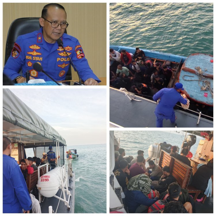Polairud Gagalkan Penyelundupan 29 PMI Ilegal di Perairan Tanjung Balai