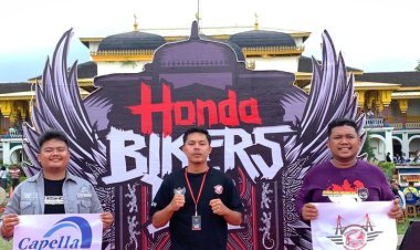 Lintasi Laut dan Hujan Deras, Bikers Kepri Tetap Semangat Hadiri Honda Bikers Day di Medan