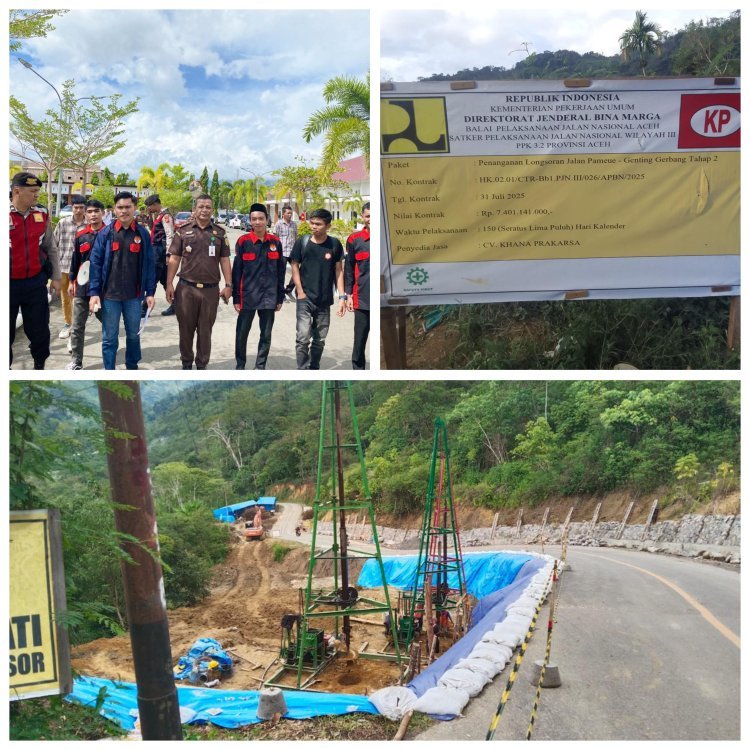 Disinyalir Bermasalah, APH Didesak Periksa Proyek Penanganan Longsoran Jalan Pameu- Genting Gerbang Tahap II