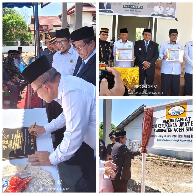 Aceh Singkil Satu-satunya Daerah di Provinsi Aceh Terima Hibah Bangunan Kantor FKUB