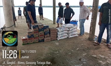 Wakaf Produktif Yayasan HMSS Salurkan Bantuan ke 5 Titik Lokasi Banjir di Aceh Singkil