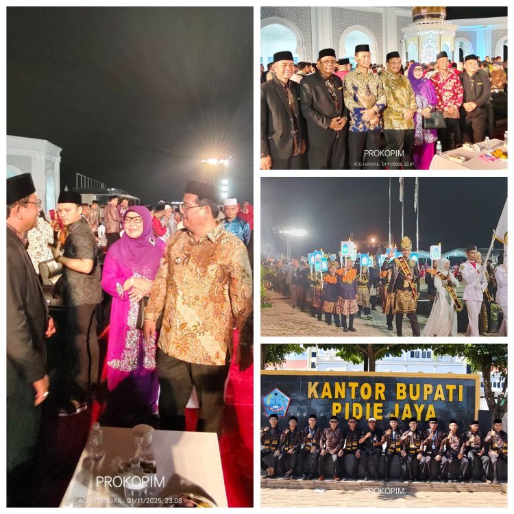 Bupati Pidie Jaya Sambut Gubernur Aceh dalam Pembukaan Resmi MTQ ke-37 Tingkat Provinsi Aceh