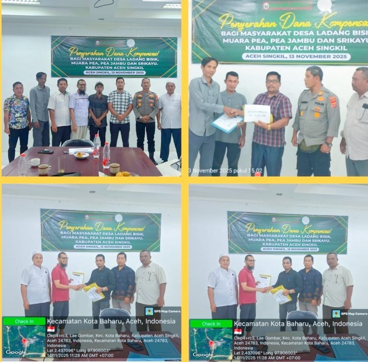 PT Nafasindo Salurkan Dana Kompensasi untuk Warga Empat Desa Terdampak Kebocoran Kolam Limbah