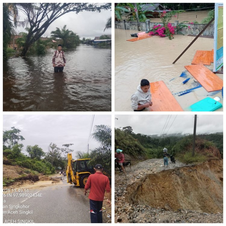Hujan Deras dan Banjir Lumpuhkan Listrik dan Internet di Aceh Singkil, Beberapa Kecamatan Gelap Gulita, Aktivitas Warga Terhenti