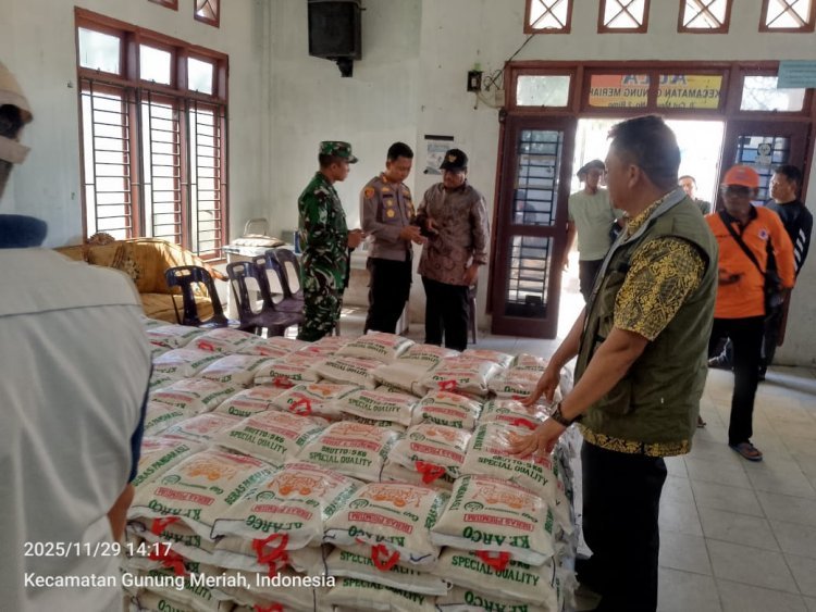 BPBA Salurkan Bantuan untuk Korban Banjir, Bupati Aceh Singkil Serahkan Langsung ke Muspika Gunung Meriah