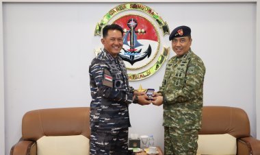 Dankodaeral IV dan Pangkoarmada I Perkuat Kerja Sama Pengamanan Perbatasan Maritim