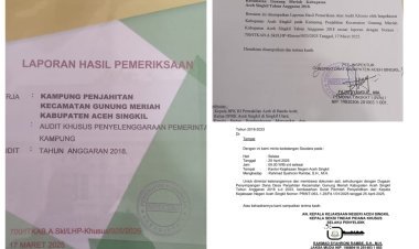Surat Edaran Bupati Tak Digubris, Inspektorat Aceh Singkil Terbitkan Surat Bebas Temuan Meski Kasus Masih Diselidiki APH