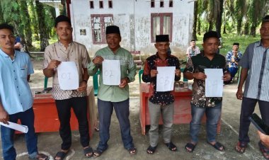 Pencabutan Nomor Urut Calon Keuchik Tanjung Mas Berjalan Kondusif