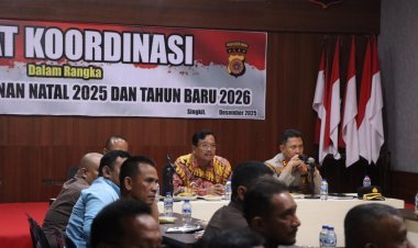 Polres Aceh Singkil Gelar Rapat Koordinasi Lintas Sektor Operasi Lilin 2025 Jelang Natal dan Tahun Baru 2026