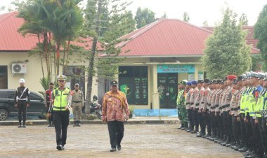 Polres Aceh Singkil Gelar Apel Operasi Lilin 2025 Jelang Natal dan Tahun Baru 2026