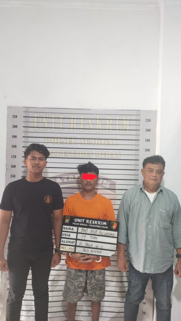 Unit Reskrim Polsek Sunggal berhasil menangkap Residivis Tersangka Curas