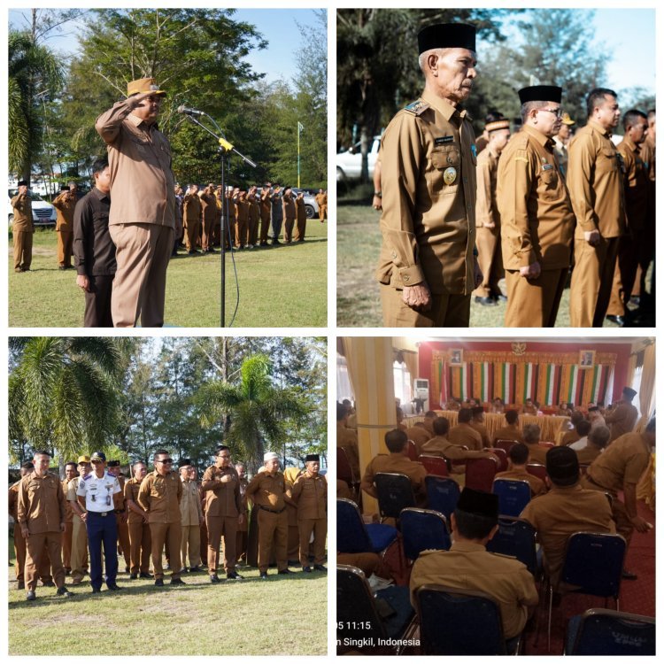 Bupati Aceh Singkil Pimpin Apel Gabungan Awal Tahun, Tekankan Disiplin ASN dan PPPK