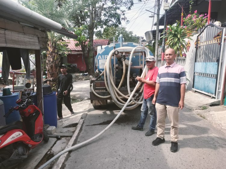 Pengamanan Pendistribusian Air Bersih Hari Ke-8 di Tanjung Sengkuang Berjalan Aman dan Kondusif