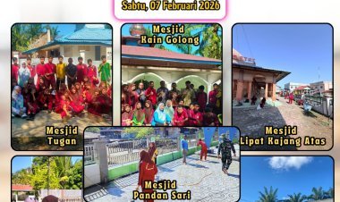 SMA Negeri 1 Simpang Kanan Gelar Gotong Royong Pembersihan Masjid di Kecamatan Simpang Kanan