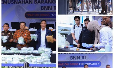 BNN RI Tegaskan Komitmen P4GN, Musnahkan Lebih dari 103 Kilogram Narkotika Hasil Pengungkapan Lima Kasus
