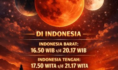 Fenomena Langka Besok Malam! Gerhana Bulan Total Akan Hiasi Langit Indonesia 3 Maret 2026