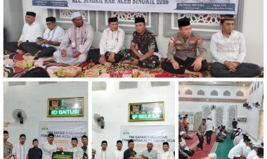 Bupati Aceh Singkil dan Tim Pemprov Aceh Gelar Safari Ramadhan di Masjid Baitussalamah Desa Siti Ambia