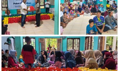 Koperasi RSSM Bagikan 145 Paket Ramadan kepada Warga Desa Situbuh Tubuh