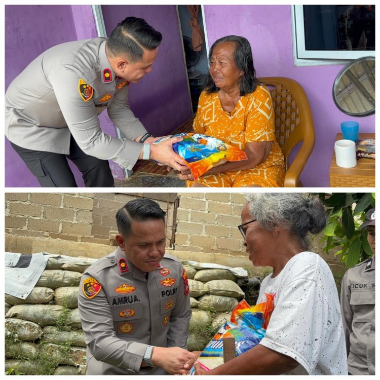 Kapolsek Batu Ampar Salurkan 42 Karung Beras untuk Warga Tanjung Sengkuang di Bulan Suci Ramadan
