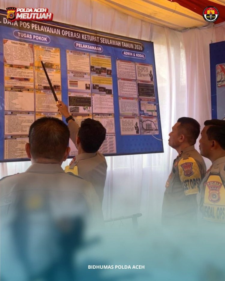 Kapolda Aceh Tinjau Kesiapan Pos Pelayanan Ops Ketupat 2026 di Aceh Utara
