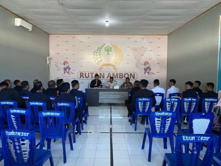 Matangkan Pengamanan Lebaran, Plt Karutan Ambon Gelar Rapat Internal