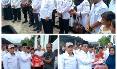 Bupati Aceh Singkil Sambangi Korban Kebakaran di Tengah Padatnya Agenda Musrenbang