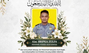 Duka Selimuti HUT ke-27 Aceh Singkil, Bupati Sampaikan Belasungkawa atas Wafatnya Anggota Polres