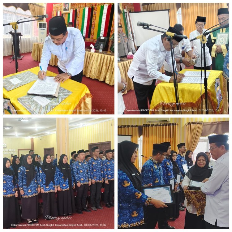 Bupati Aceh Singkil Lantik ASN Formasi 2024, Tekankan Integritas dan Pelayanan Prima