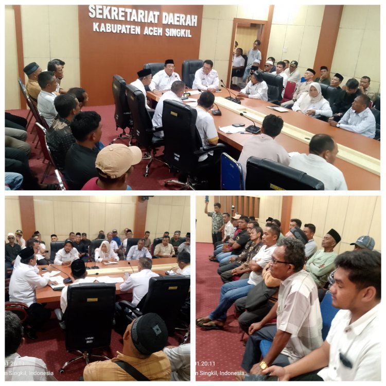 Bantuan Stimulan Banjir Aceh Singkil Hanya 605 KK, Pendataan Disorot dalam Audiensi Bersama Bupati