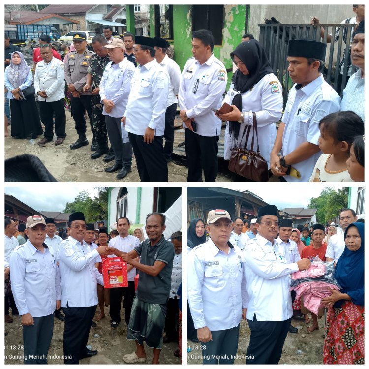 Bupati Aceh Singkil Sambangi Korban Kebakaran di Tengah Padatnya Agenda Musrenbang