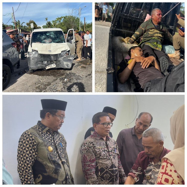 BREAKING NEWS Bupati Aceh Singkil Jenguk Wakil Bupati Usai Insiden Kecelakaan di Depan Kantor Bupati