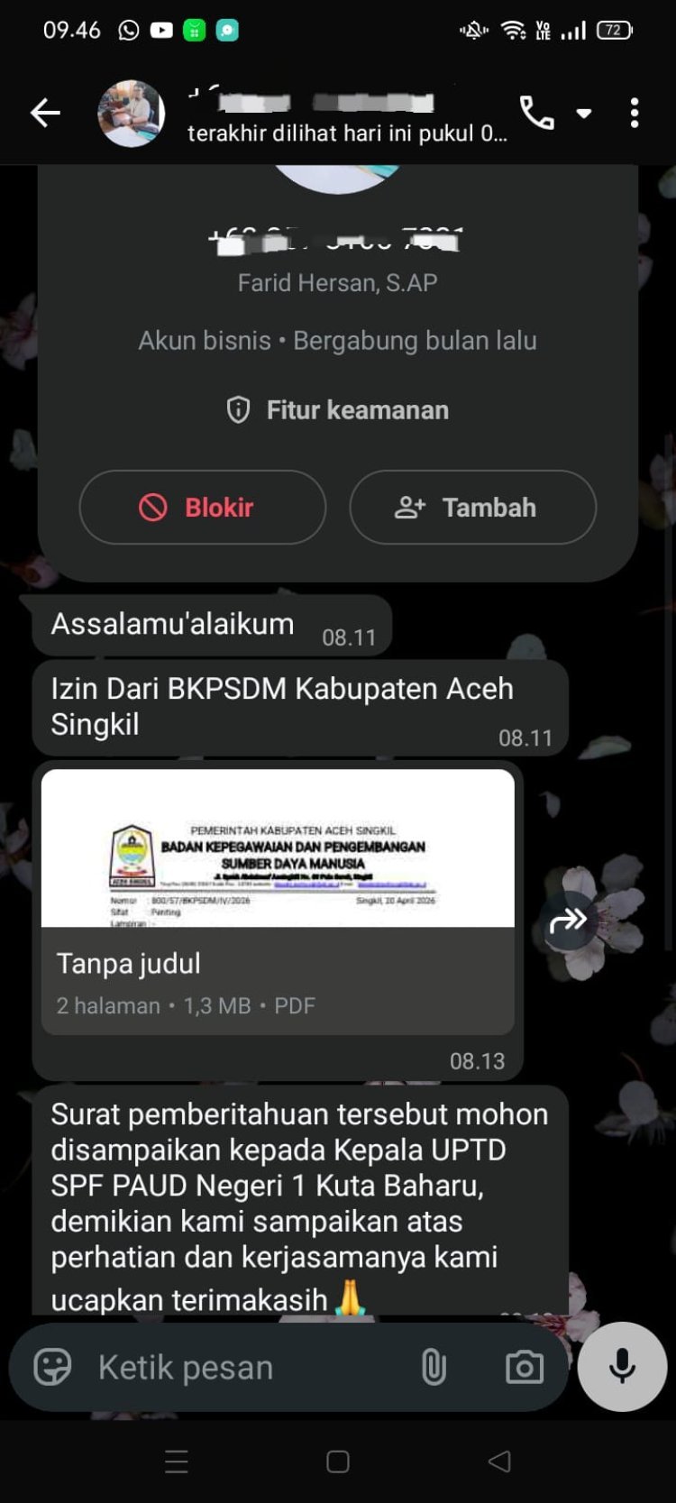 Viral! Penipuan Berkedok Mutasi ASN/PPPK via Telepon Seluler Resahkan, BKPSDM Ingatkan Waspada