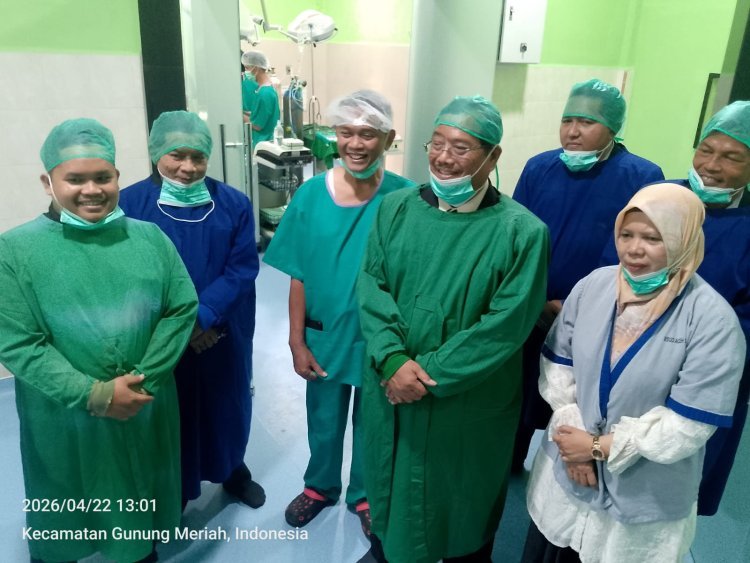 Bupati Aceh Singkil Tinjau Operasi Bibir Sumbing dan Katarak dalam Rangka HUT ke-27 Kabupaten