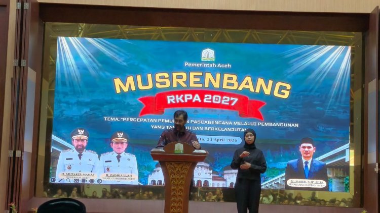 Musrenbang Provinsi Aceh 2026 Resmi Dibuka, Gubernur Mualem Tekankan Sinergi Pembangunan Daerah